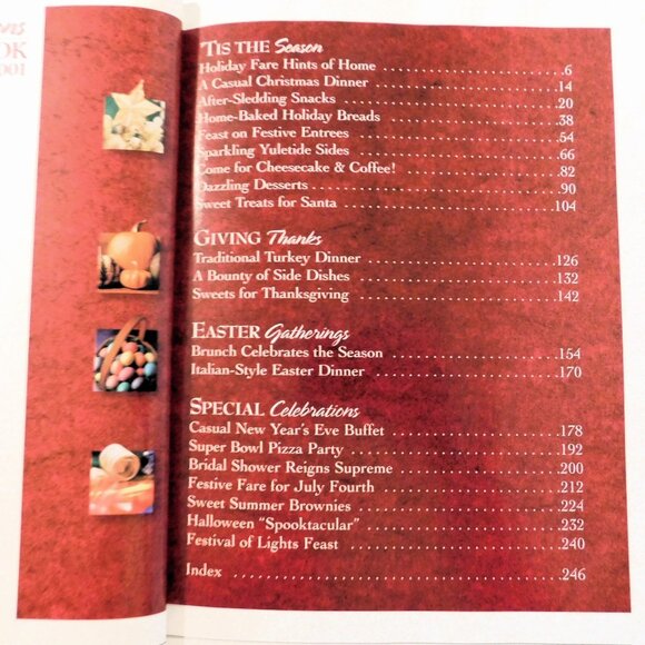 Taste of Homes Holiday and Celebrations Cookbook 2001 HB Thanksgiving Christmas - Picture 4 of 8